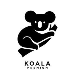 koala black logo icon design vector simple