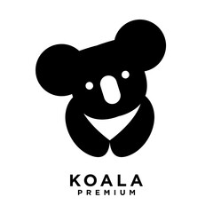 koala black logo icon design vector simple © Alpha Vector
