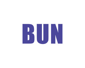 BUN logo design vector template. BUN