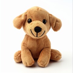 Fototapeta premium A single cute dog toy front view isolated on white background