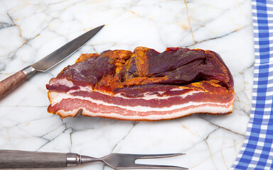 morceau de lard maigre  fumé