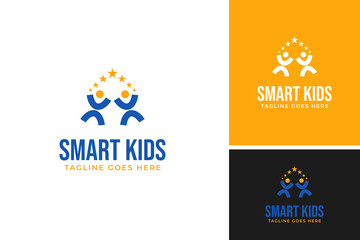 Vector of smart kids logo design vector template illustration idea