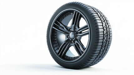 wheels tires and discs car tire isolated on white background