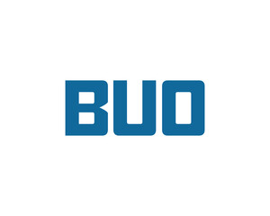 BUO logo design vector template. BUO