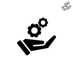 Fototapeta premium hand icon. Water saving icon. save blood icon. simple design style. for blood donations, water donations, water sources. vector template design