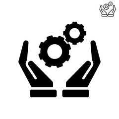 hand icon. Water saving icon. save blood icon. simple design style. for blood donations, water donations, water sources. vector template design