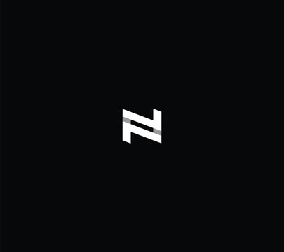 Letter N or NN or FFN or ANV logo design with black background. 