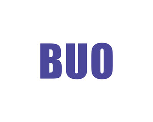 BUO logo design vector template. BUO