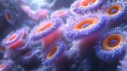 Fototapeta premium Intricate 3D illustration with bold colors and textures, creating a visually dynamic and realistic scene