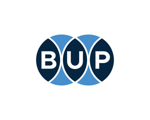 BUP logo design vector template. BUP