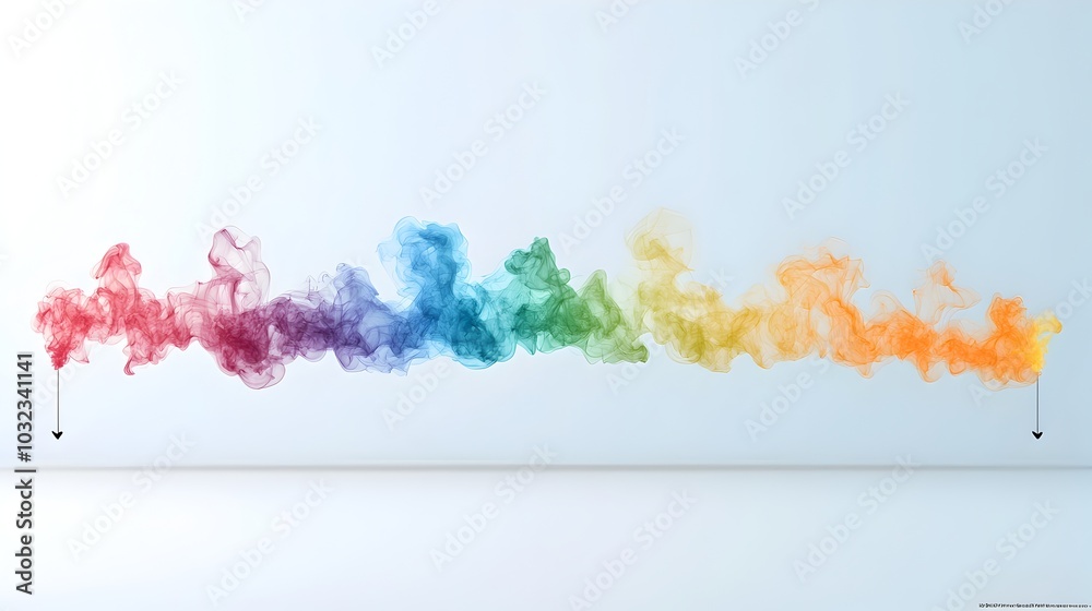 Poster Mesmerizing Colorful Smoke Plume Twisting and Rising with Fine Gradients Isolated on Transparent Background for Compositions and Creative Designs