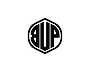 BUP logo design vector template. BUP