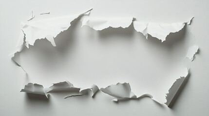 Fototapeta premium Torn paper with jagged edges, minimal and detailed