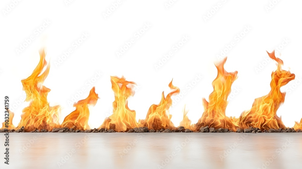 Poster mesmerizing flames dancing upward with fierce energy and intense heat glowing with a vivid and capti