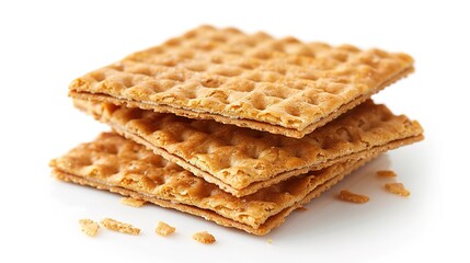 Fototapeta premium A Snack on White Background - a delicious and inviting visual. The snack placed on a pure white backdrop creates an appealing and mouthwatering scene.