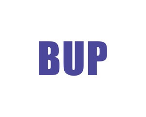 BUP logo design vector template. BUP