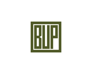 BUP logo design vector template. BUP