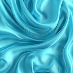 Obraz premium Smooth, rippled sky blue satin fabric with a luxurious texture, perfect for elegant fashion and decoration