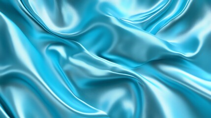 Obraz premium Soft, rippled blue satin fabric with a hint of purple, perfect for elegant fashion backdrop