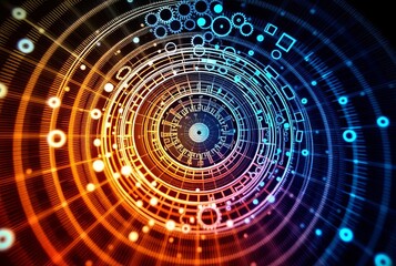 Spirograph Hologram Hypnotic patterns created by rotating circle