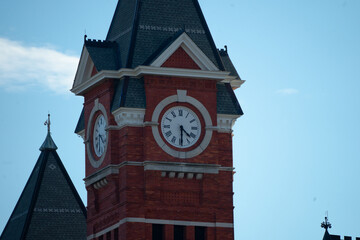 William J. Samford Hall clock tower northern side, Auburn, Alabama