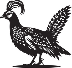Obraz premium Pheasant bird silhouette design vector art illustration.