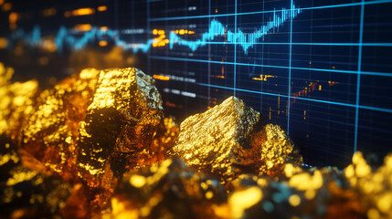 his image of gold prices rising on a digital screen is popular for commodities trading content.
