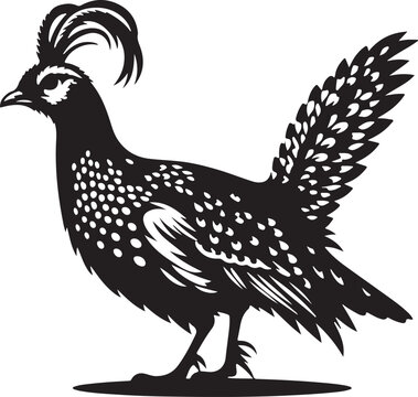 recommend clip art: Pheasant bird silhouette design vector art illustration.