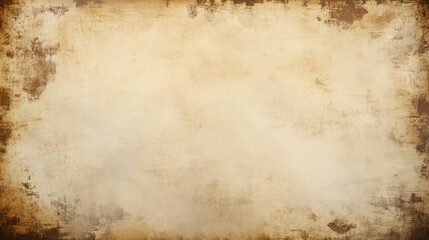 Obraz premium Vintage grunge paper background with sepia tones, featuring aged texture, grain, and stains. Ideal for retro or text-based RPG game design, this textured background offers a weathered, old paper aesth
