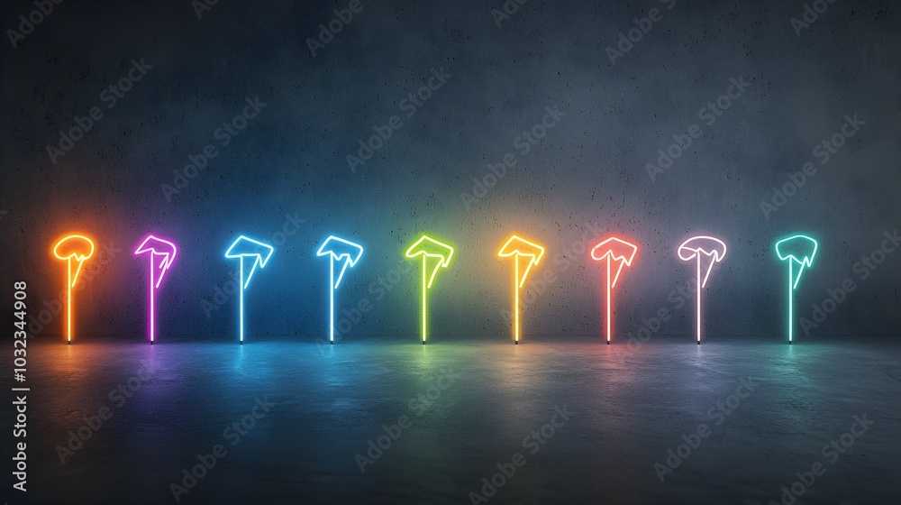 Poster colorful electrical arcs and bolts of energy crackling with dynamic power isolated on a transparent 