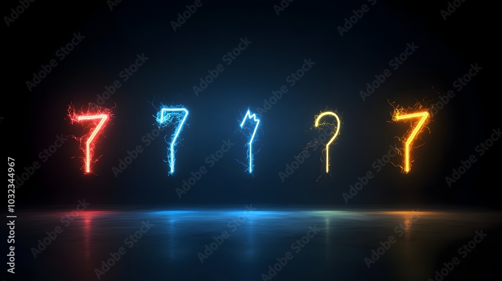 Poster Multicolored electrical sparks glowing and branching out in sharp lightning like forms isolated on transparent background for high energy visuals and dynamic futuristic graphic designs
