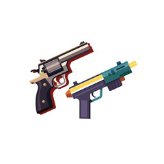 gun vector illustrations