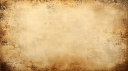 Obraz premium Vintage grunge paper background with sepia tones, featuring aged texture, grain, and stains. Ideal for retro or text-based RPG game design, this textured background offers a weathered, old paper aesth