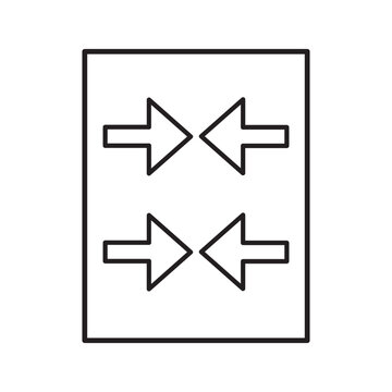 arrows icon isolated on white background, Vector illustration.