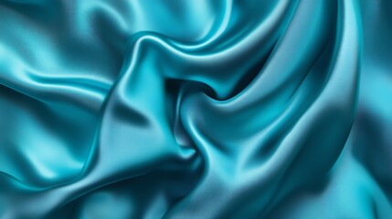 Obraz premium Soft, flowing blue silk fabric backdrop with elegant waves and a luxurious sheen, perfect for fashion or romantic decor
