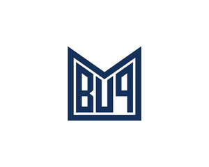 Fototapeta premium BUQ logo design vector template. BUQ
