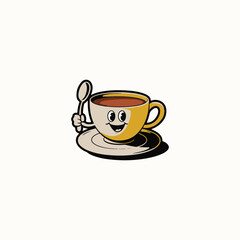 coffee cup vector illustrations white background 