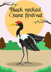 Black necked crane festival