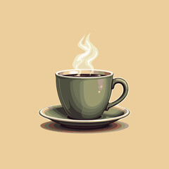 coffee cup vector illustrations white background 