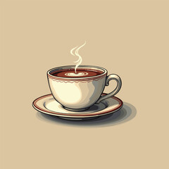 coffee cup vector illustrations white background 