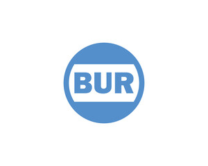 BUR logo design vector template. BUR