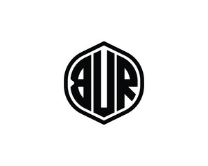 BUR logo design vector template. BUR