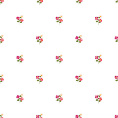 Floral Winter Garden Seamless Vector Pattern Design