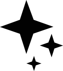 Star clip art design on plain white transparent isolated background for card, shirt, hoodie, sweatshirt, apparel, card, tag, mug, icon, poster or badge