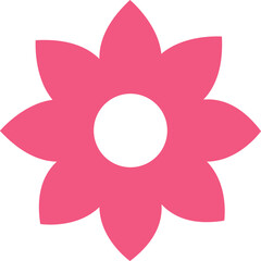 Flower clip art design on plain white transparent isolated background for card, shirt, hoodie, sweatshirt, apparel, card, tag, mug, icon, poster or badge