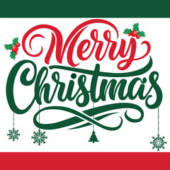 Merry Christmas hand lettering calligraphy. Merry Christmas text. Merry Christmas Background vector.