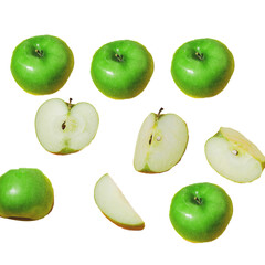 Fruit apple with the white background 