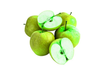 Fruit apple with the white background 