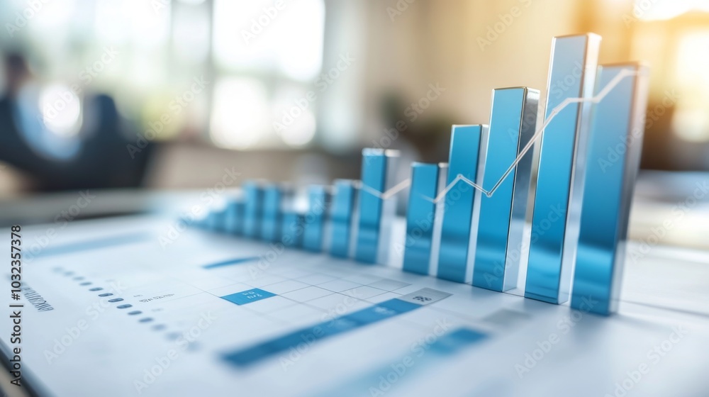 Aufkleber Modern Financial Growth Chart with Data Visualization