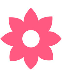 Flower clip art design on plain white transparent isolated background for card, shirt, hoodie, sweatshirt, apparel, card, tag, mug, icon, poster or badge